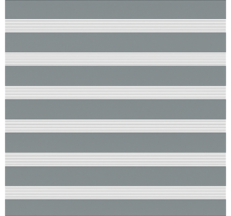 Toile fenêtre salle à manger motif à rayures grises - TenStickers