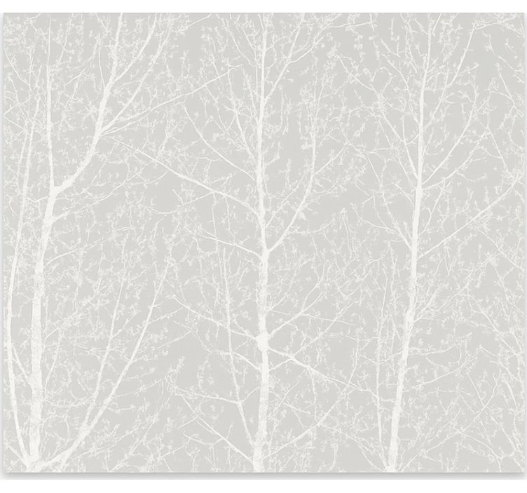 Toile fenêtre salle à manger arbres gris d'hiver - TenStickers