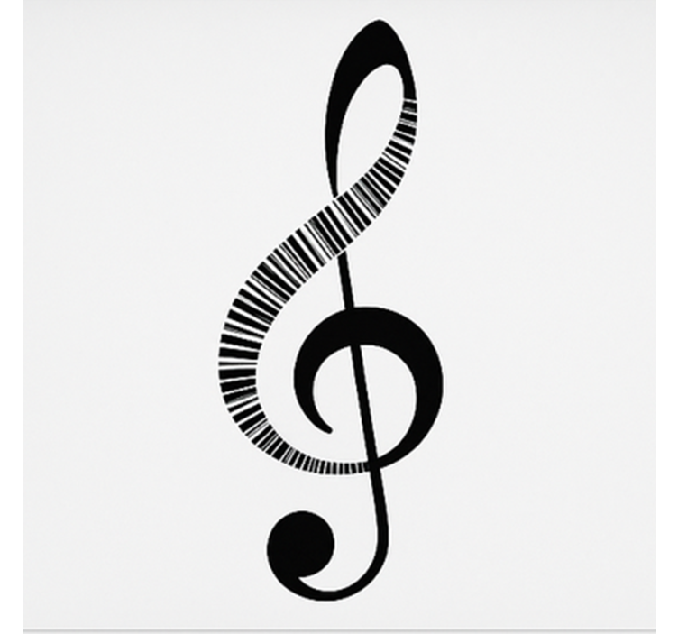 Toile fenêtre chambre adolescent note de musique - TenStickers