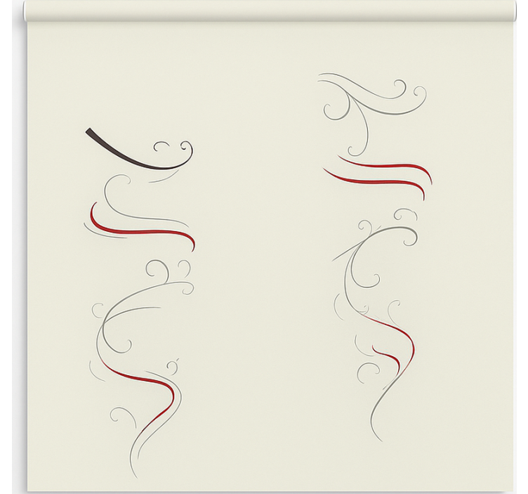 Toile fenêtre nordique spirale florale multicolore - TenStickers