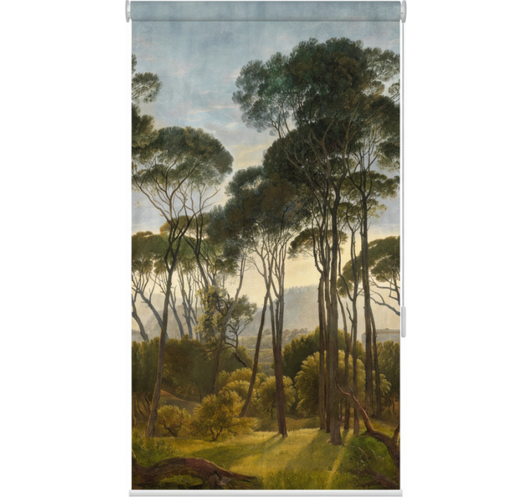 Toile fenêtre arbre palmiers tropicaux doux - TenStickers