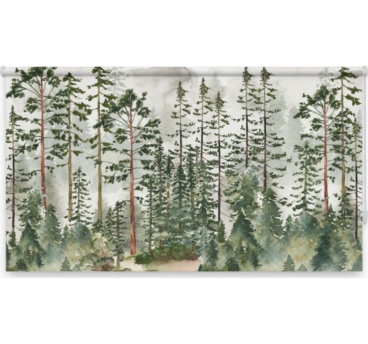 Toile fenêtre arbre décor mural forêt enfant - TenStickers