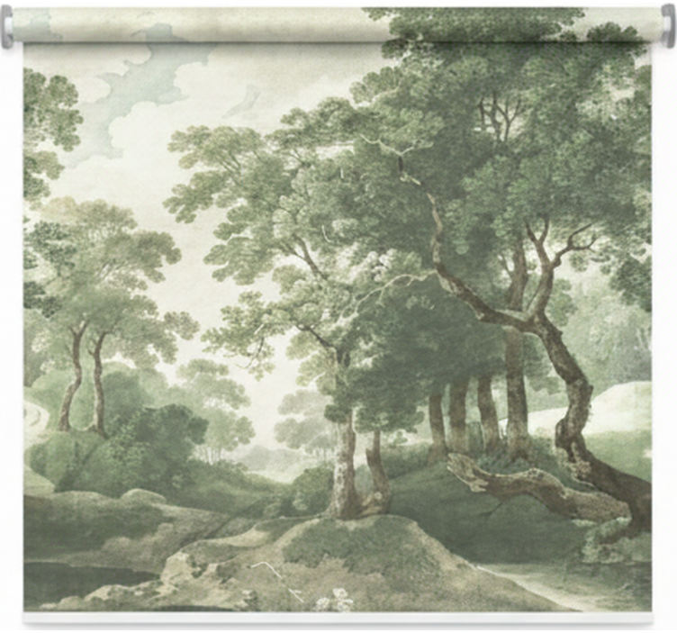 Toile fenêtre arbre nature classique intemporelle - TenStickers