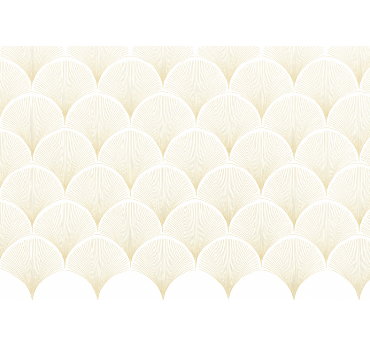 Toile fenêtre bureau motif éventail ginkgo - TenStickers