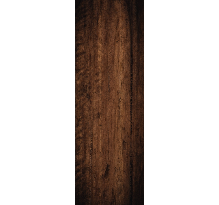 Toile fenêtre bureau texture bois foncé - TenStickers