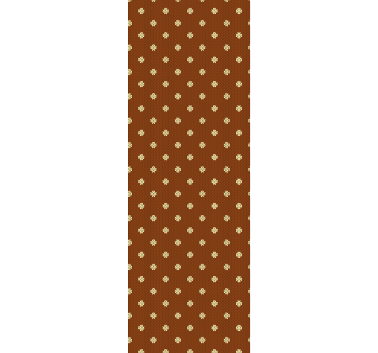 Toile fenêtre bureau motif croisé marron - TenStickers
