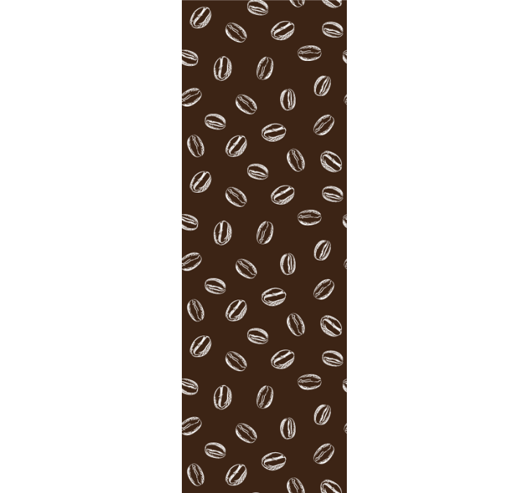 Toile fenêtre bureau motif grains de café - TenStickers