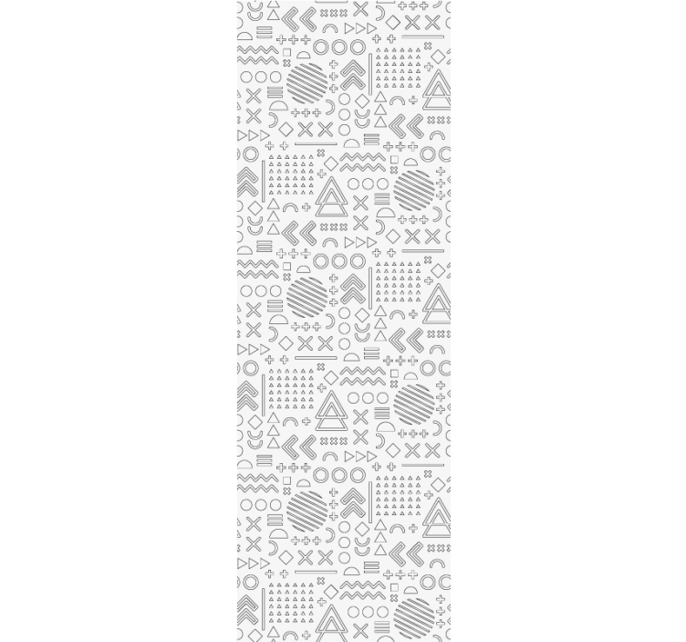 Toile fenêtre bureau motif croquis géométriques - TenStickers