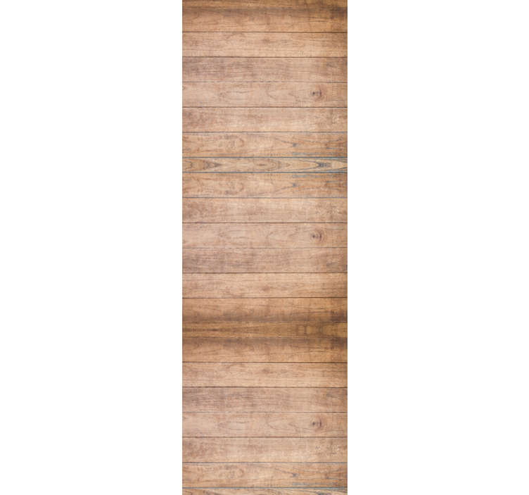 Toile fenêtre bureau planches en bois rustiques horizontales - TenStickers