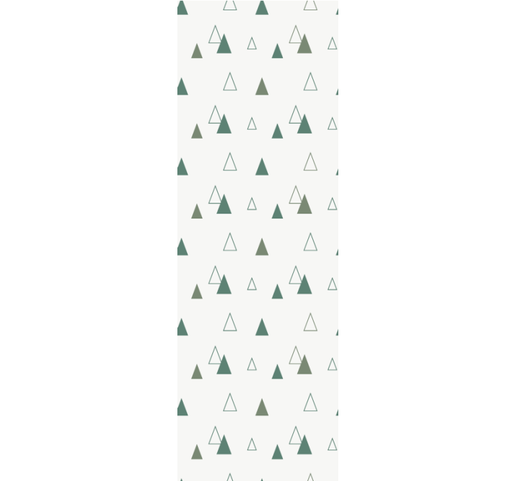 Toile fenêtre bureau triangles couleurs nature - TenStickers