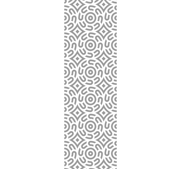 Toile fenêtre bureau motif géométrique blanc cercles - TenStickers