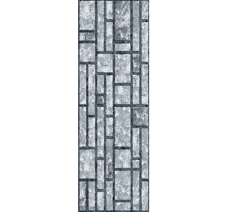 Toile fenêtre bureau blocs de béton gris - TenStickers