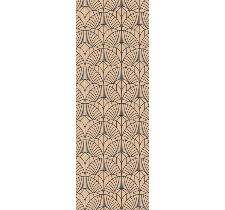 Toile fenêtre bureau motif abstrait beige - TenStickers