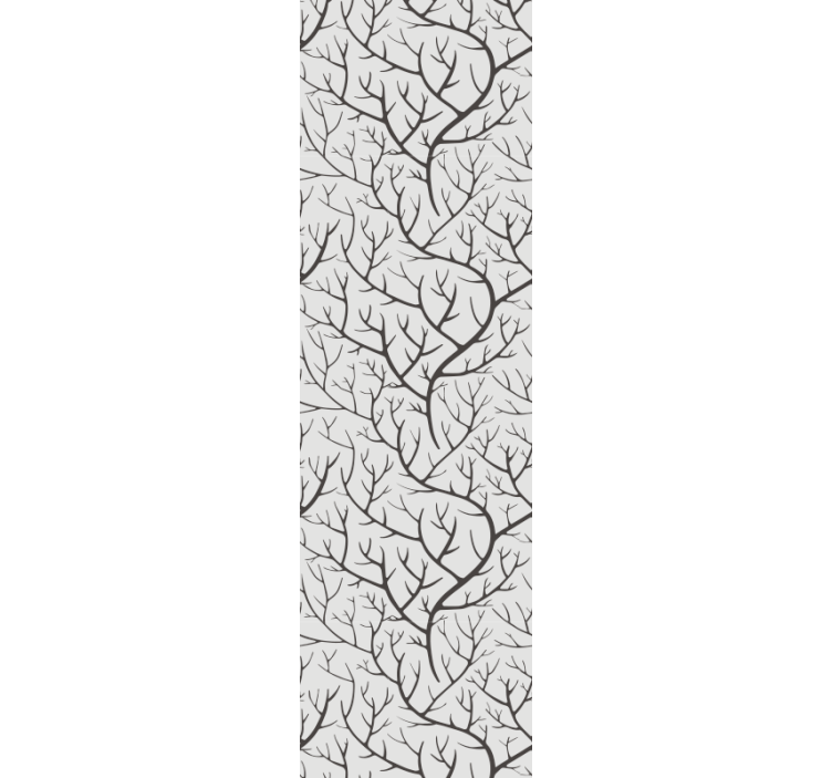 Store enrouleur salle à manger branches grises oiseaux - TenStickers