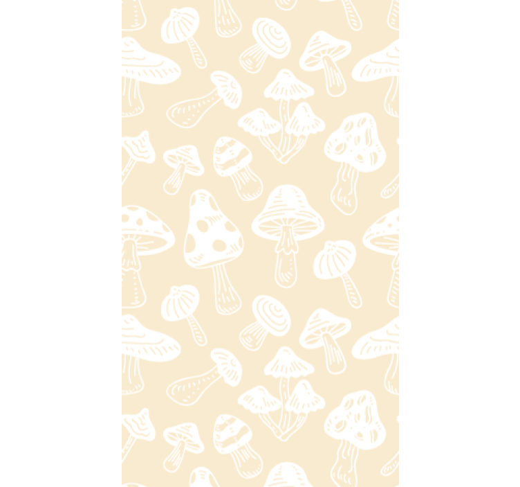 Store enrouleur salle à manger designs champignons beiges - TenStickers
