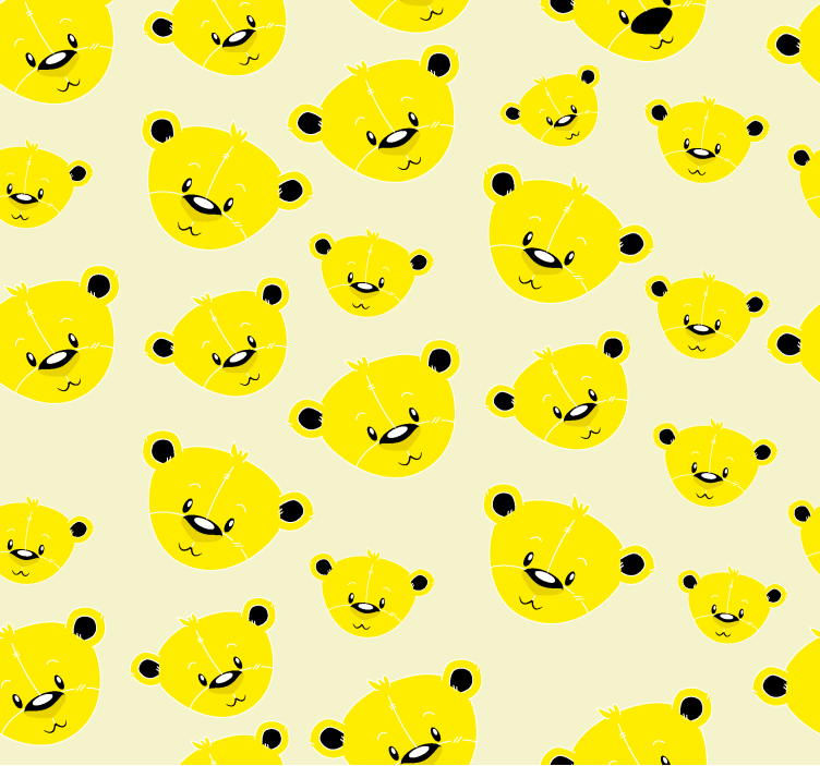 Toile fenêtre chambre enfant motif ours mignons - TenStickers