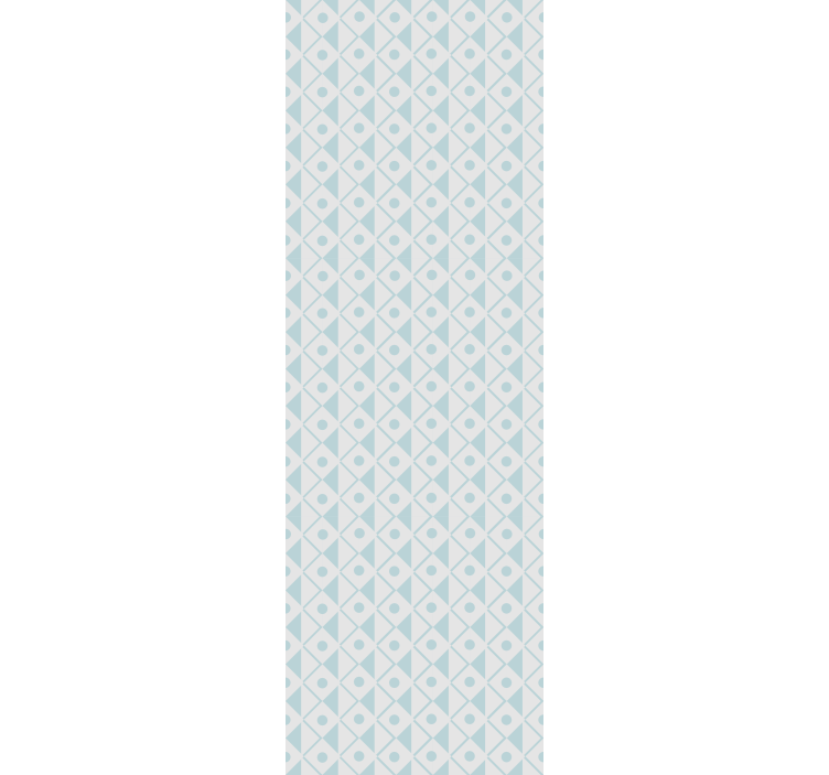 Toile fenêtre chambre enfant design losanges bleus et blancs - TenStickers