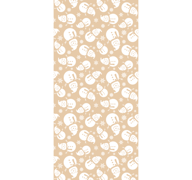 Toile fenêtre chambre enfant visages de bonhommes de neige - TenStickers