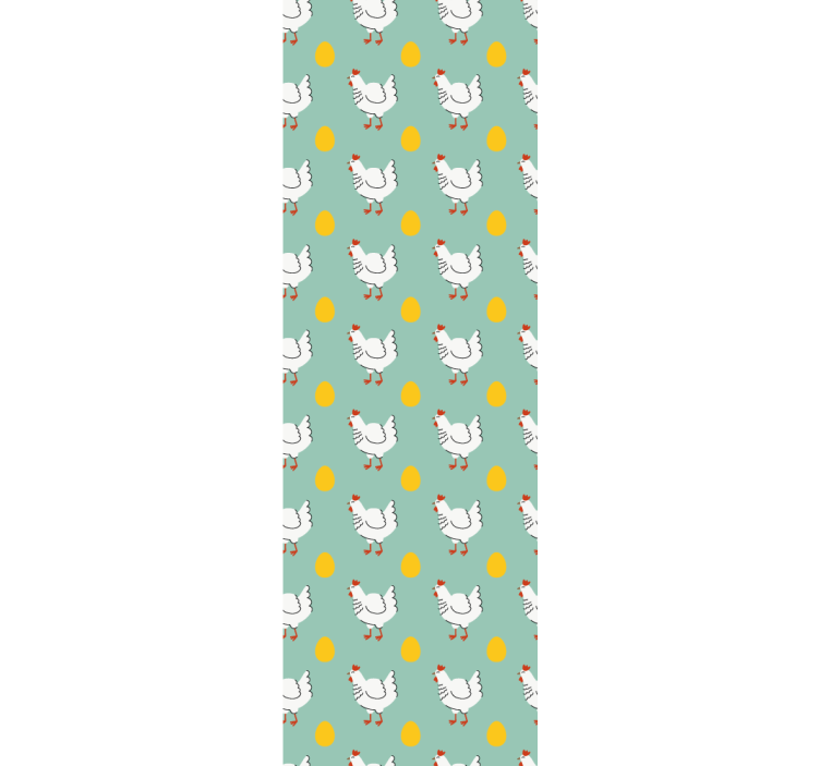 Toile fenêtre chambre enfant poussin blanc fond bleu - TenStickers