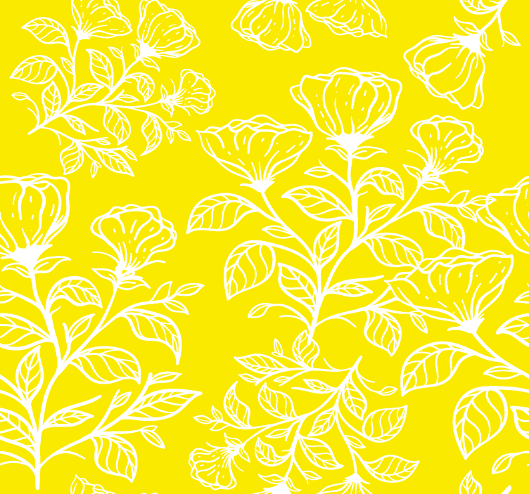Toile fenêtre chambre adolescent motif fleurs - TenStickers