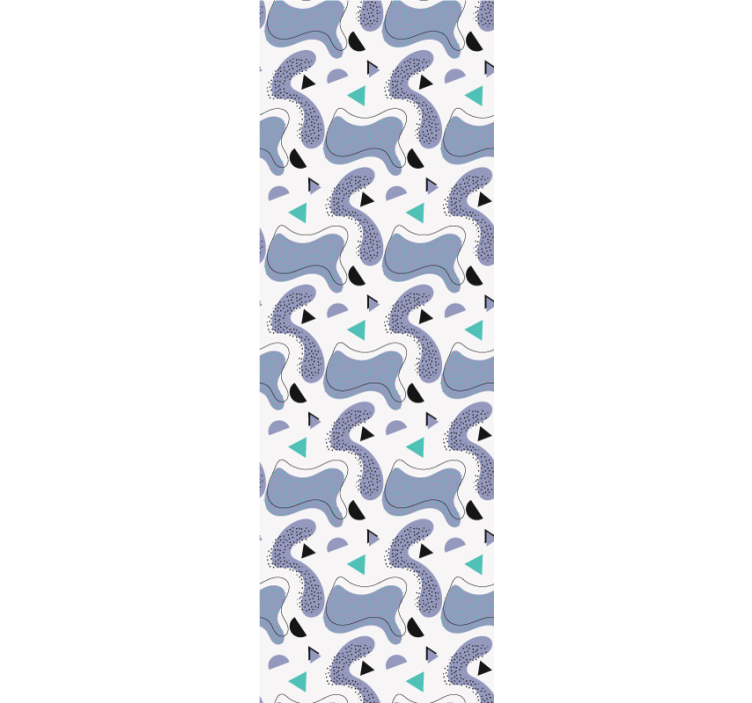 Toile fenêtre moderne modèle memphis sur fond blanc - TenStickers