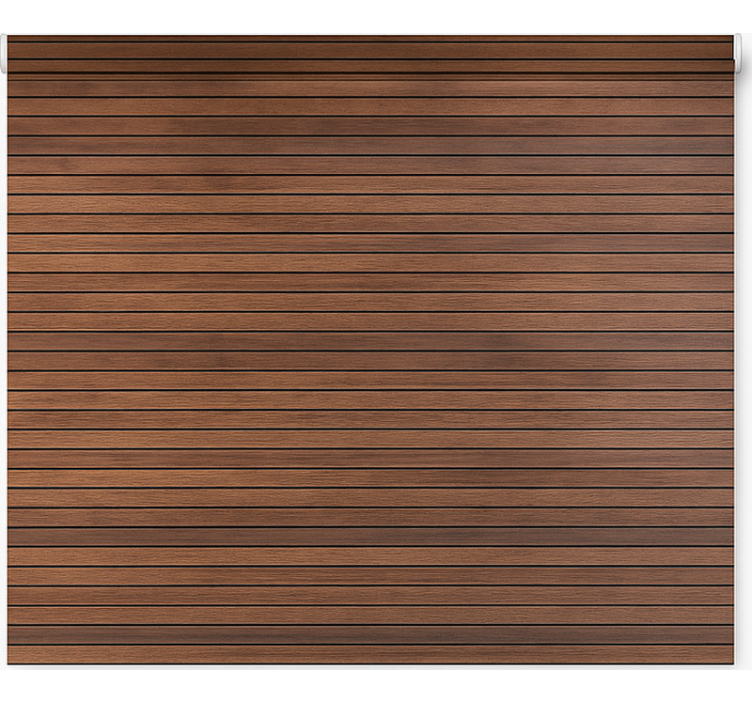 Toile fenêtre textures et motifs lattes en noyer parallèles - TenStickers