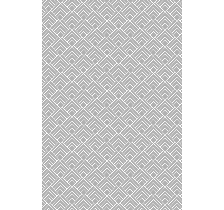 Toile fenêtre gris lignes grises en zigzag - TenStickers