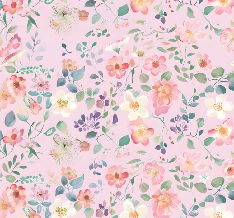 Toile fenêtre rose explosion printanière - TenStickers