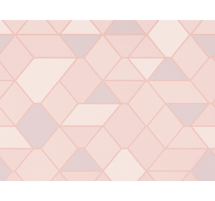 Toile fenêtre rose figures abstraites modernes roses - TenStickers