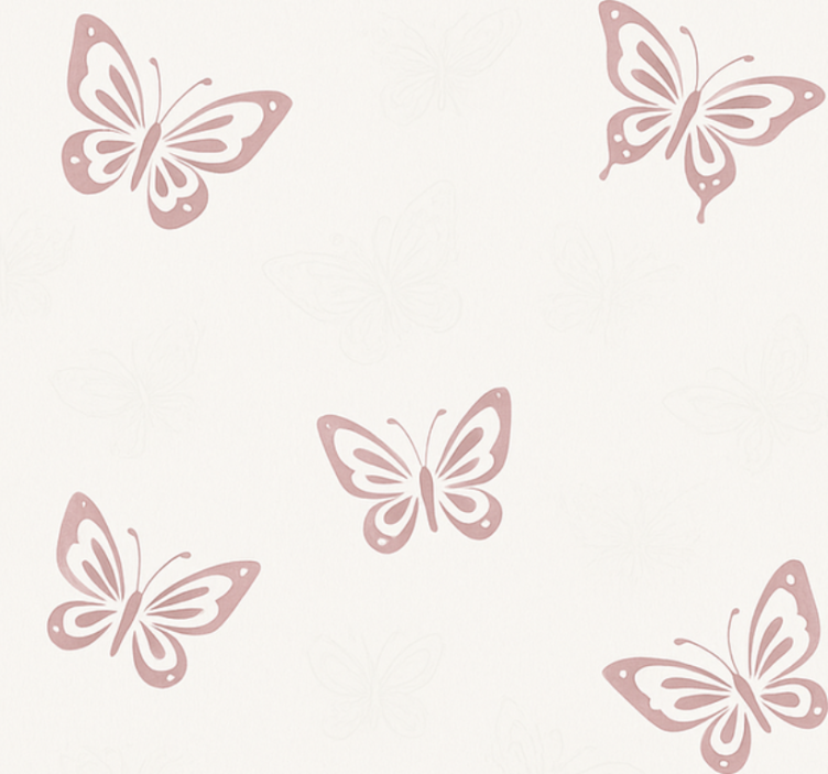 Toile fenêtre rose papillon léger et fantaisiste - TenStickers