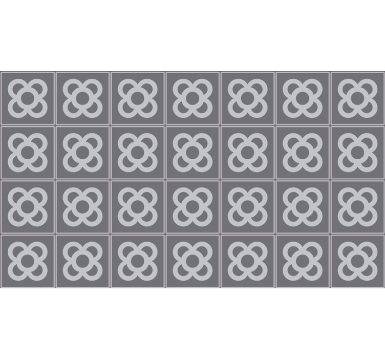 Toile fenêtre gris tapis vinyle style barcelonais - TenStickers