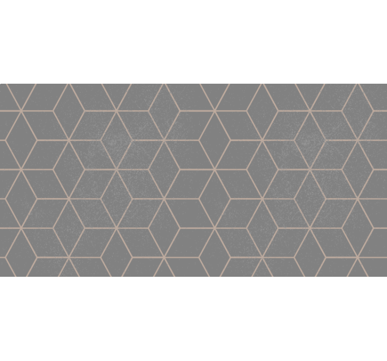 Toile fenêtre gris motif hexagonal géométrique - TenStickers