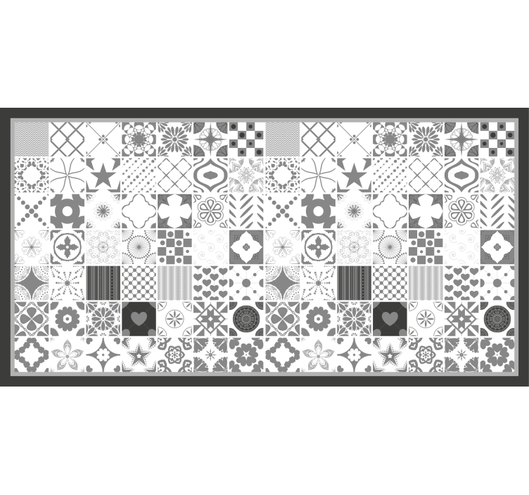 Toile fenêtre gris carreaux "trujillo" gris - TenStickers