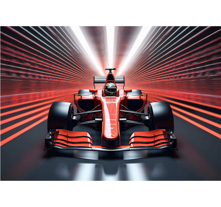 Toile fenêtre rouge formule 1 rouge - TenStickers