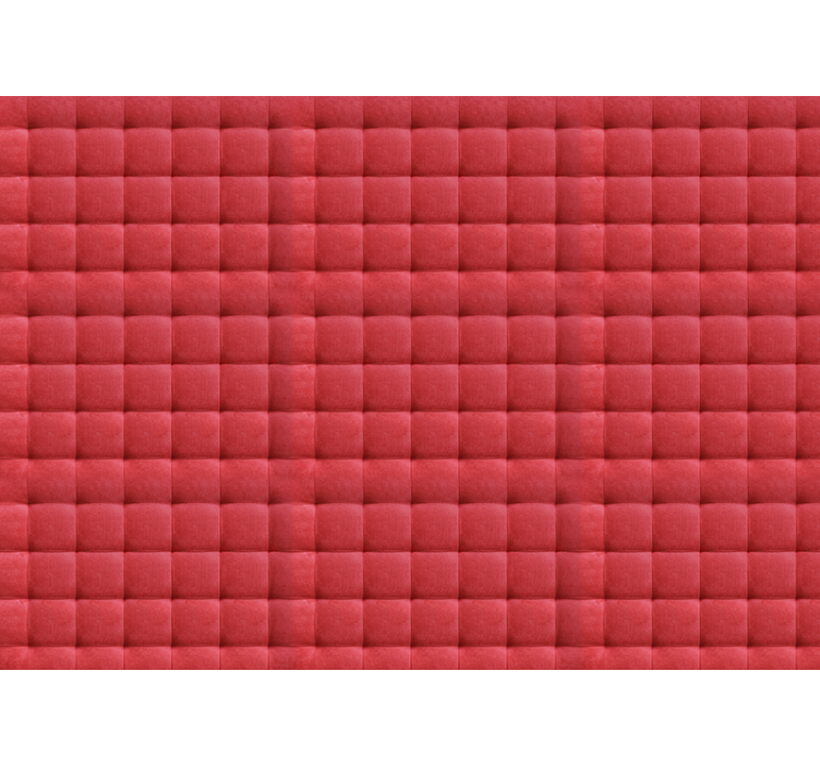 Toile fenêtre rouge rembourrage cuir rouge - TenStickers
