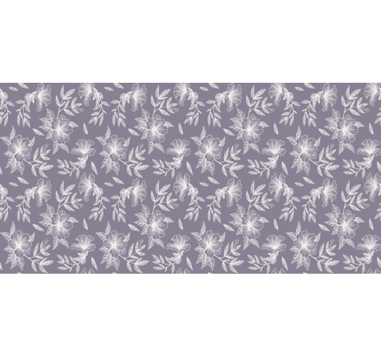 Toile fenêtre violet fleurs lilas - TenStickers