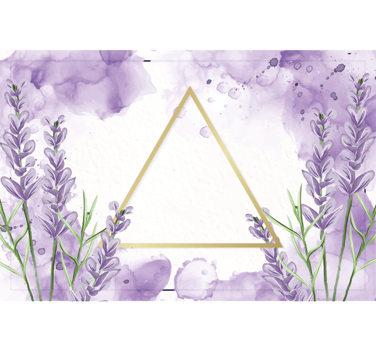 Toile fenêtre violet triangle lavande numérique - TenStickers