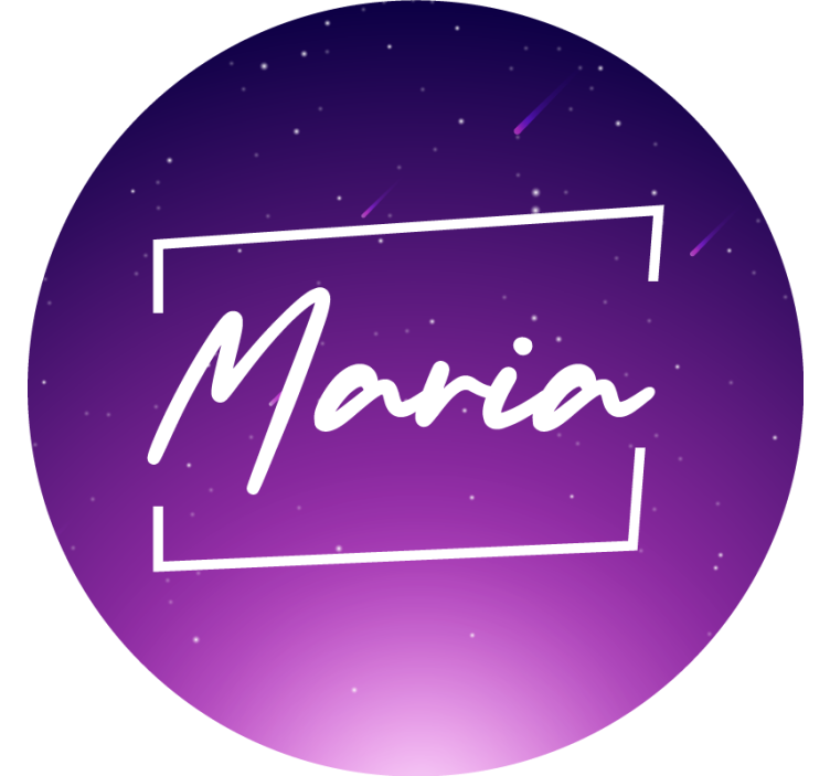 Toile fenêtre violet galaxie pour nom - TenStickers