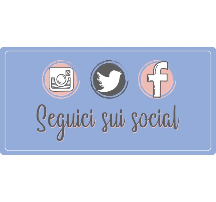 Toile fenêtre violet publicité sur les réseaux sociaux - TenStickers