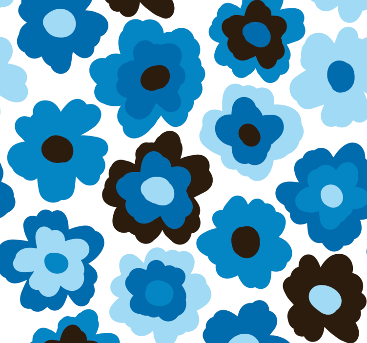 Toile fenêtre bleu coquelicot bleu - TenStickers