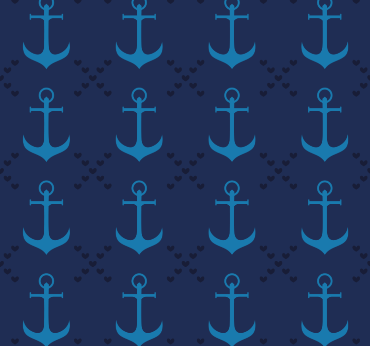 Toile fenêtre bleu ancres marines bleu marine - TenStickers