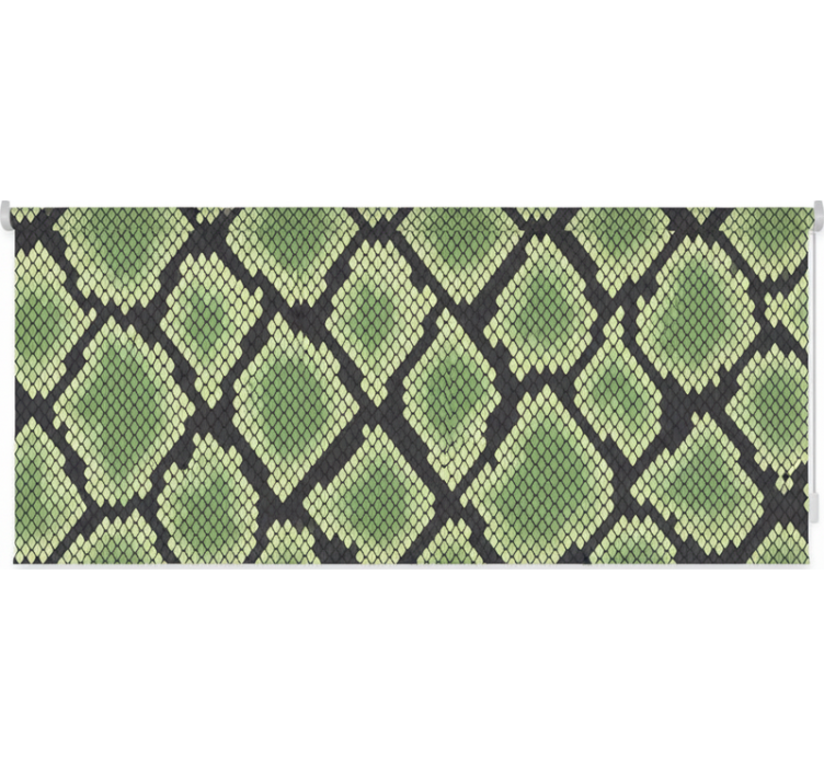 Toile fenêtre vert motif serpent abstrait - TenStickers