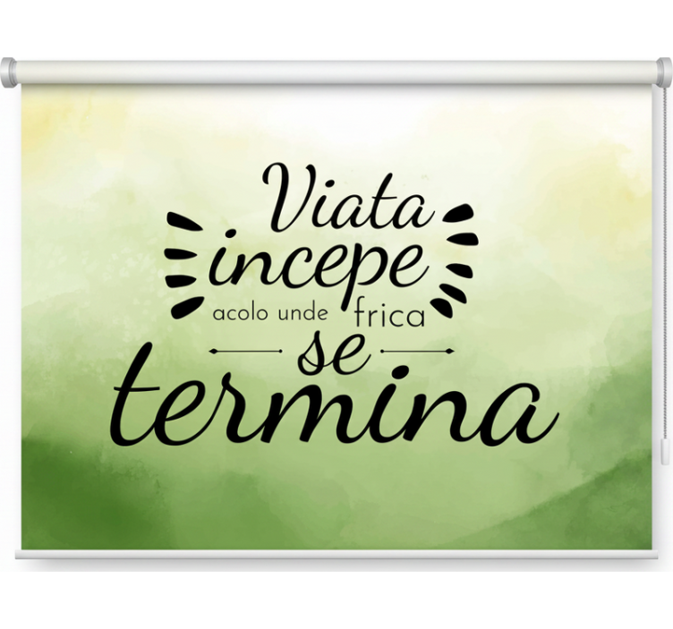 Toile fenêtre vert la vie commence où la peur finit - TenStickers