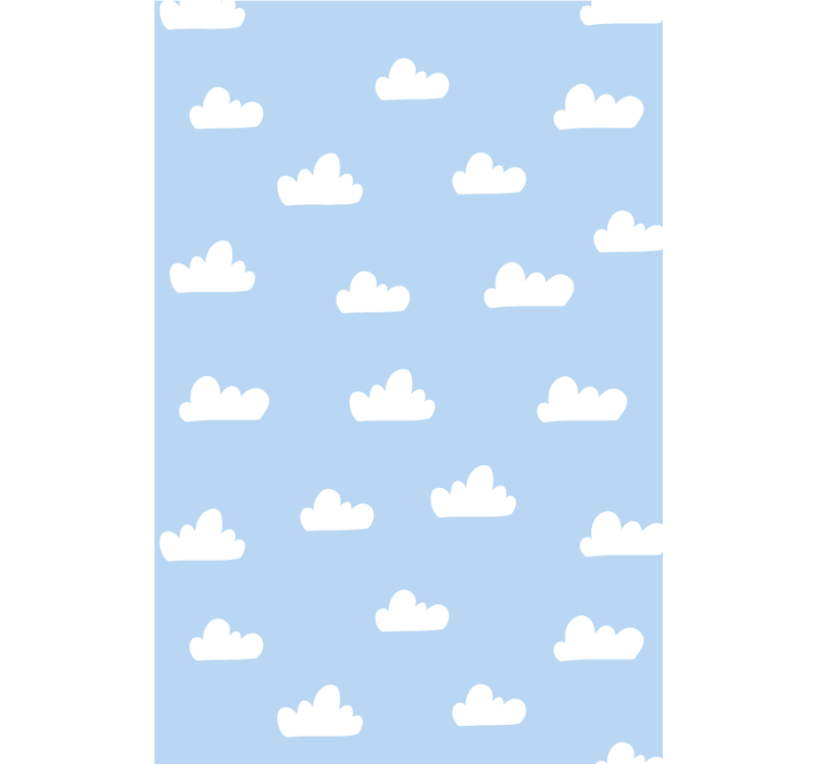 Toile fenêtre chambre enfant motif de cumulus - TenStickers