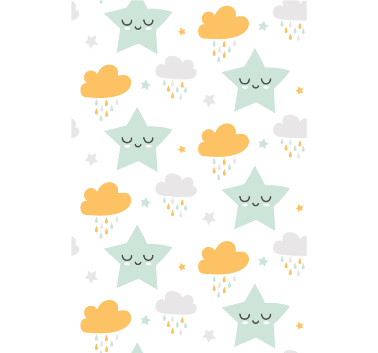 Store enrouleur bébé motif nuages et étoiles endormies - TenStickers