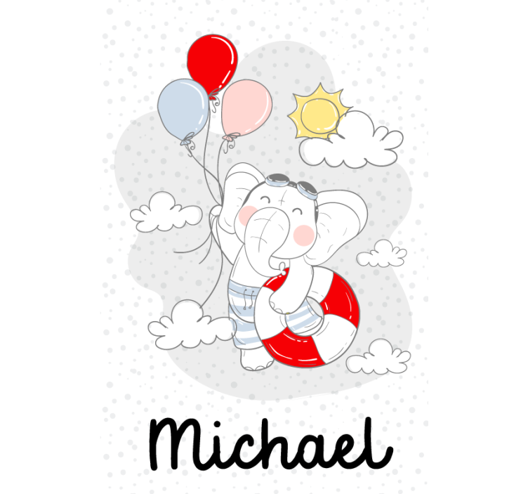 Store imprimé personnalisé bébé éléphant - TenStickers