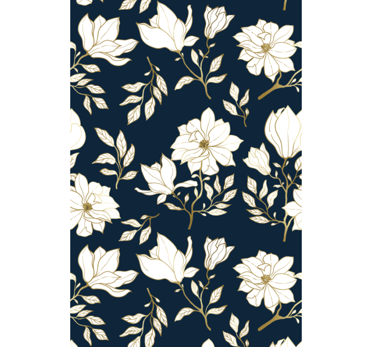 Store roulant original fleurs blanches - TenStickers
