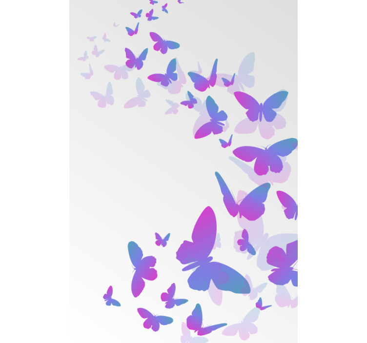 Store enrouleur original papillons volants violets - TenStickers