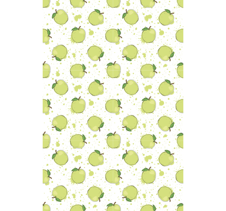 Toile fenêtre fruits et légumes tableau de pommes vertes - TenStickers