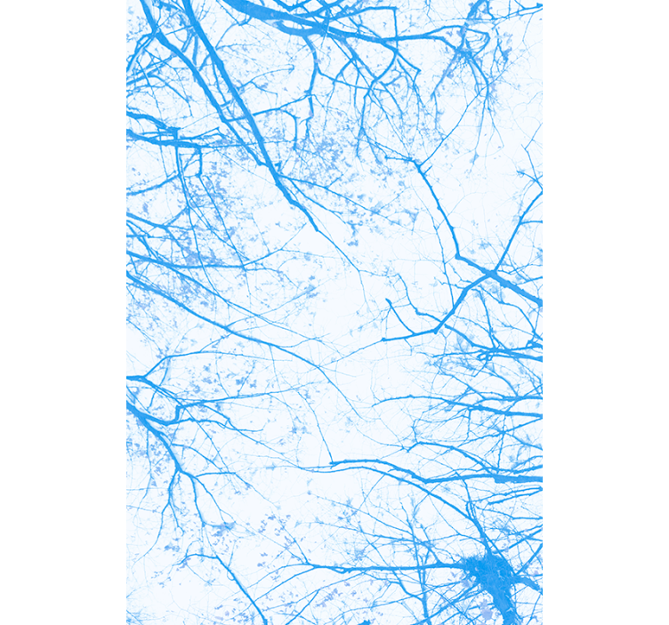 Store avec des branches d'arbres bleus - TenStickers
